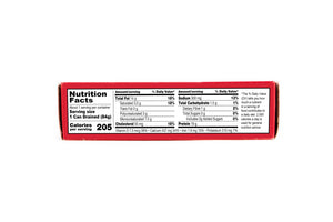 Matiz Wild Spicy Sardines with Piri Piri Peppers nutrition facts label on a white background