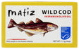 Matiz Wild Cod in Spanish Olive Oil on a neutral background.