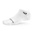 Swiftwick Aspire No Show Tab running socks in White on a neutral background.