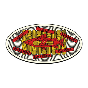 Wildfish Cannery Smoked King Salmon ingredient list on a white background.