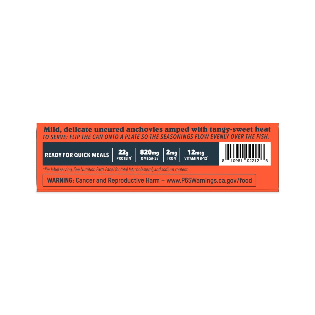 Product label with text and nutritional information on a white background