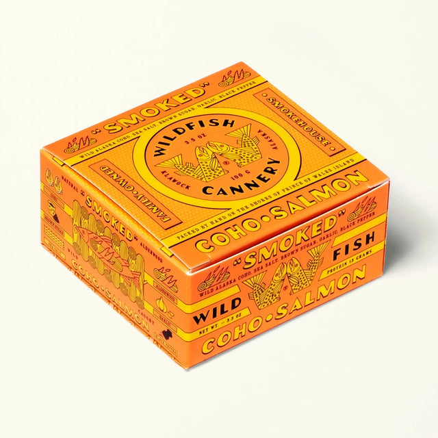 Wildfish Cannery Smoked Coho Salmon on a white background