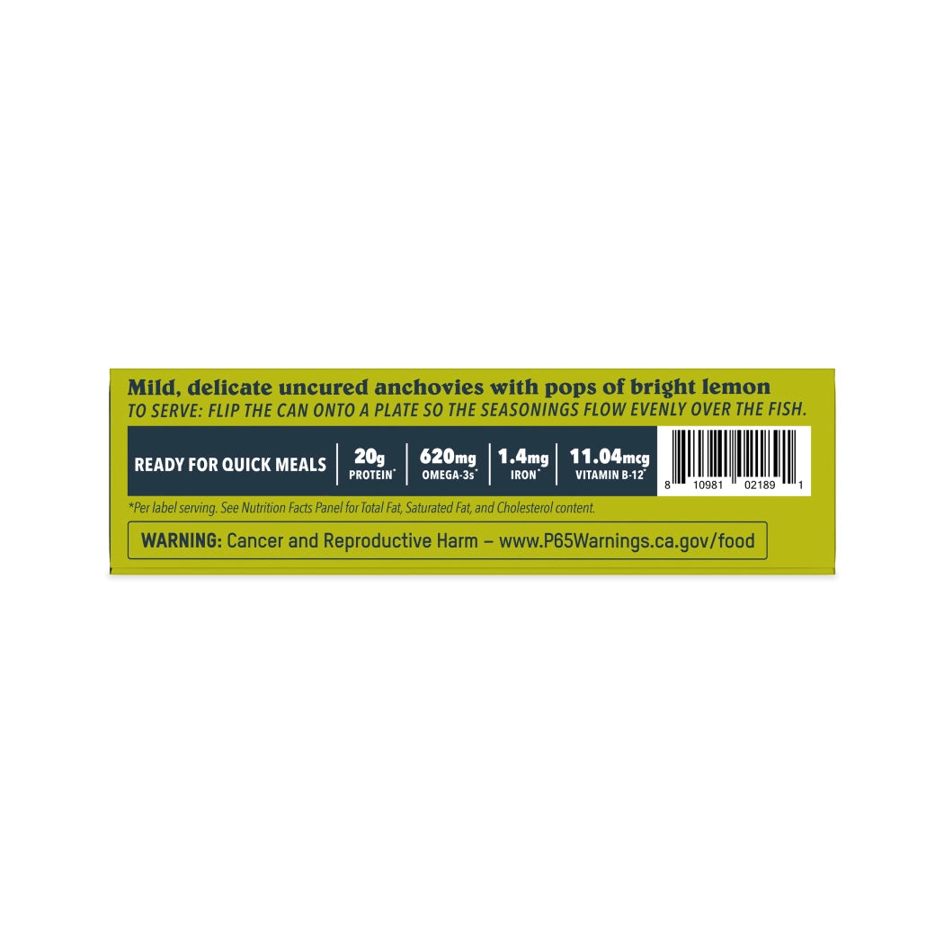 Product label with nutritional information on a white background