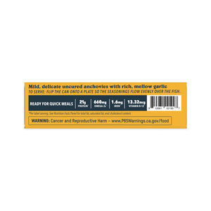 Product label with text and nutritional information on a white background