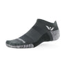 Swiftwick Flite XT No Show trail running socks in Gray on a neutral background.