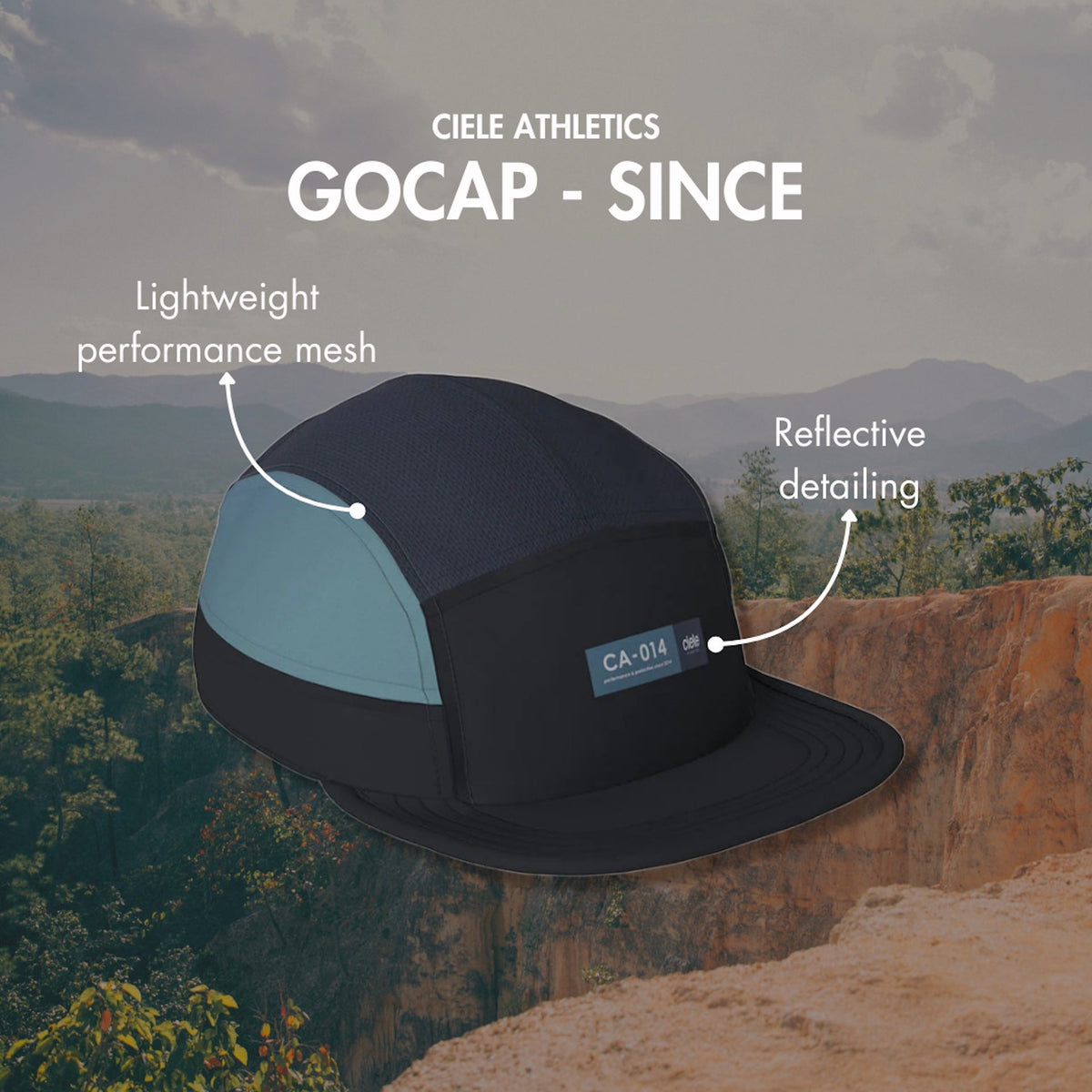 Ciele Athletic's GOCap - Since is made with a lightweight performance mesh and has reflective detailing.