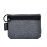Flowfold Essentialist Mini Zip Pouch in Recycled Heather Grey on a neutral background.