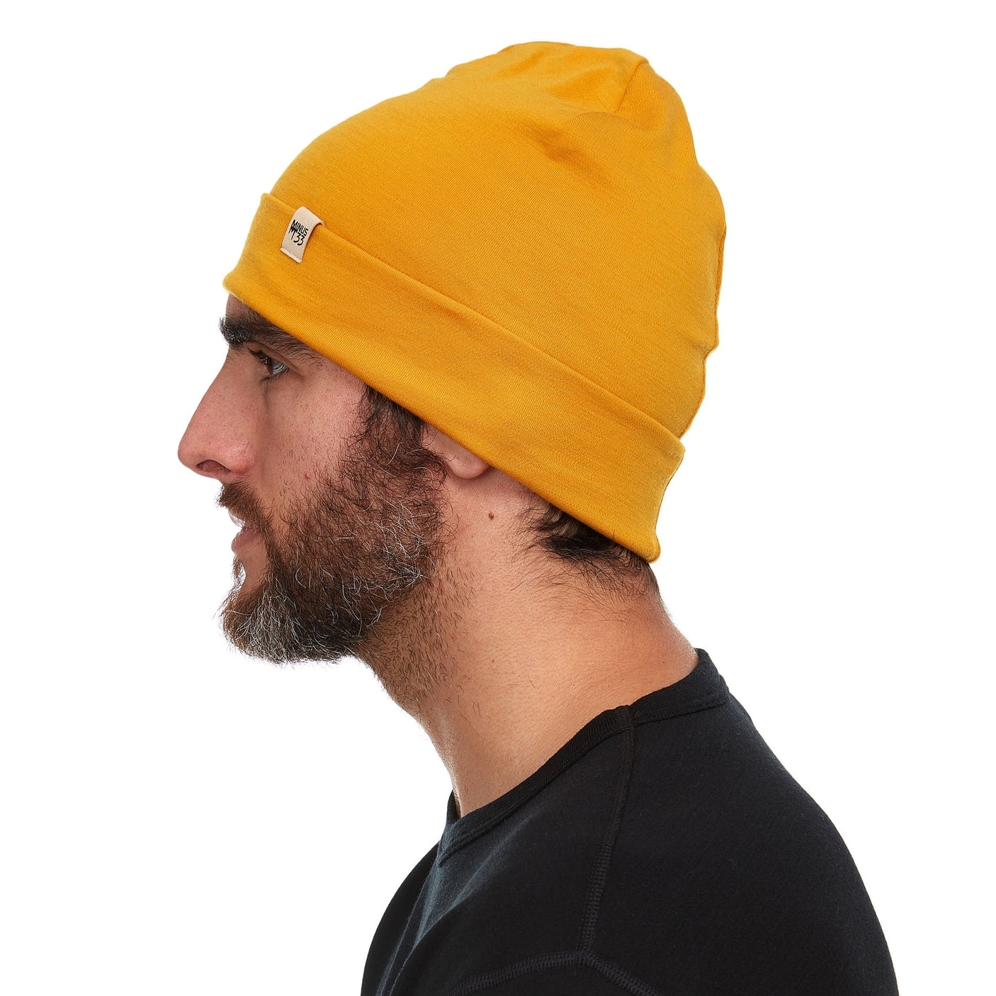 Minus33 Ridge Cuff Merino Wool Beanie is double layered and features a removable tag.