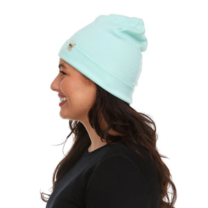 Minus33 Ridge Cuff Merino Wool Beanie is double layered and features a removable tag.