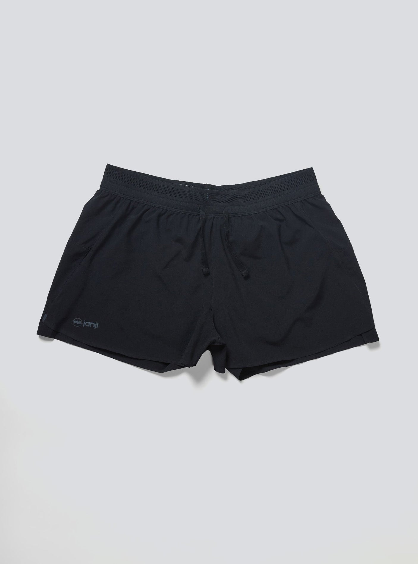 Janji's Women's 3" AFO Middle Short in Midnight on a neutral background.