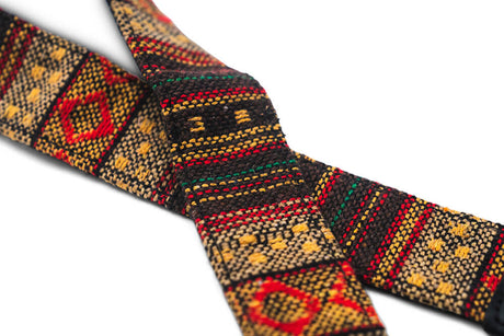 Nocs Provisions Woven Tapestry Strap in Natural on a neutral background showing a closeup of the strap detail.