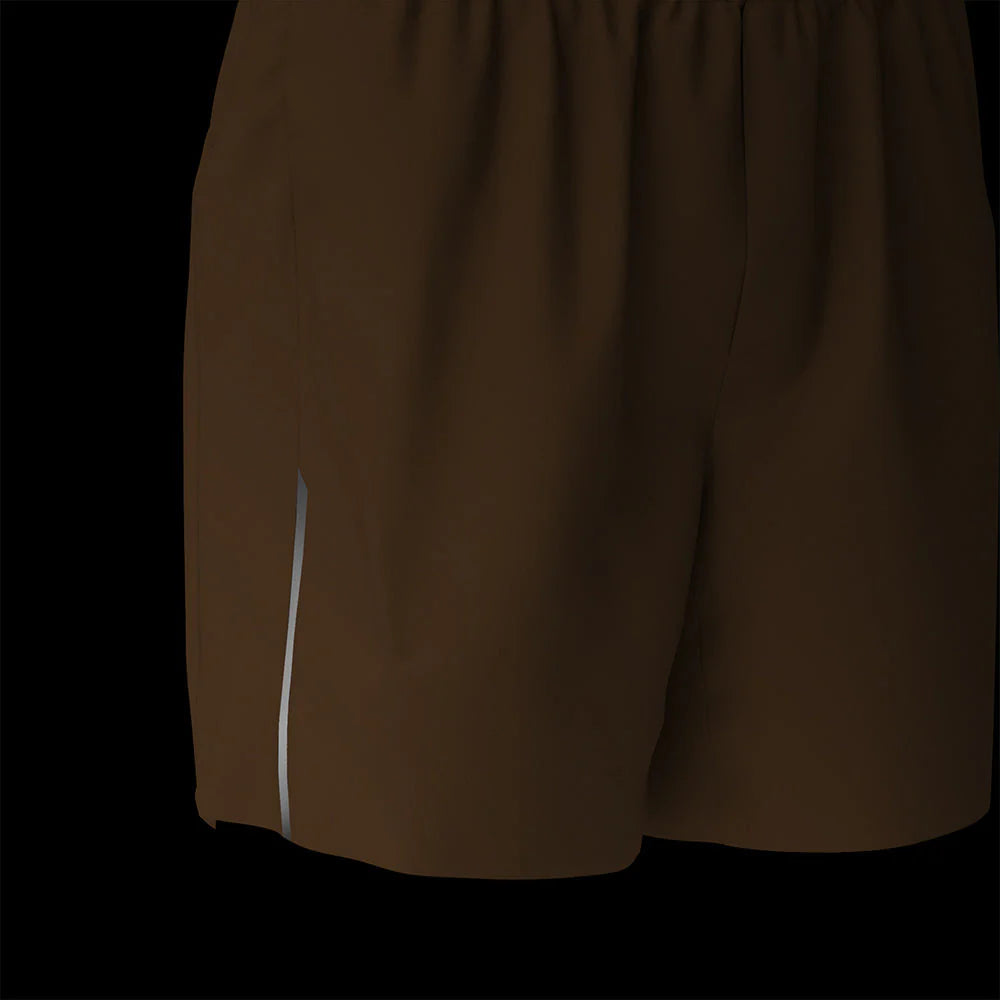 Ciele Athletics M DLYShort 7" Linerless in Petra from the front on a dark background.