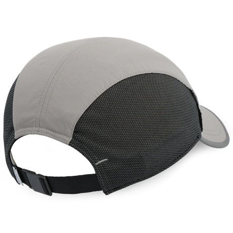 Outdoor Research Swift Cap hiking hat in Pewter/Dark Grey on a neutral background.