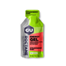 Gu Roctane Energy Gel in Strawberry Kiwi on a neutral background.