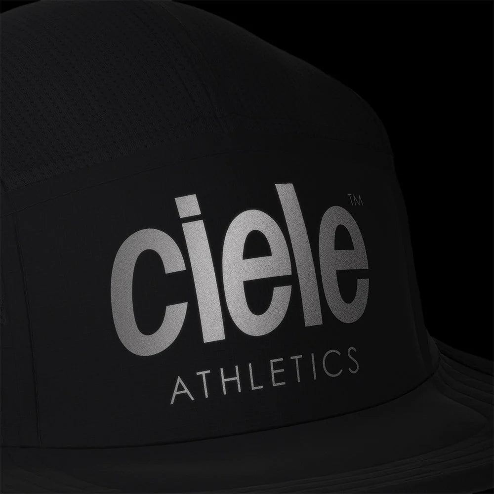 Ciele Athletics GOCap - Athletics in Shadowcast from the front on a dark background to show the reflective detailing.