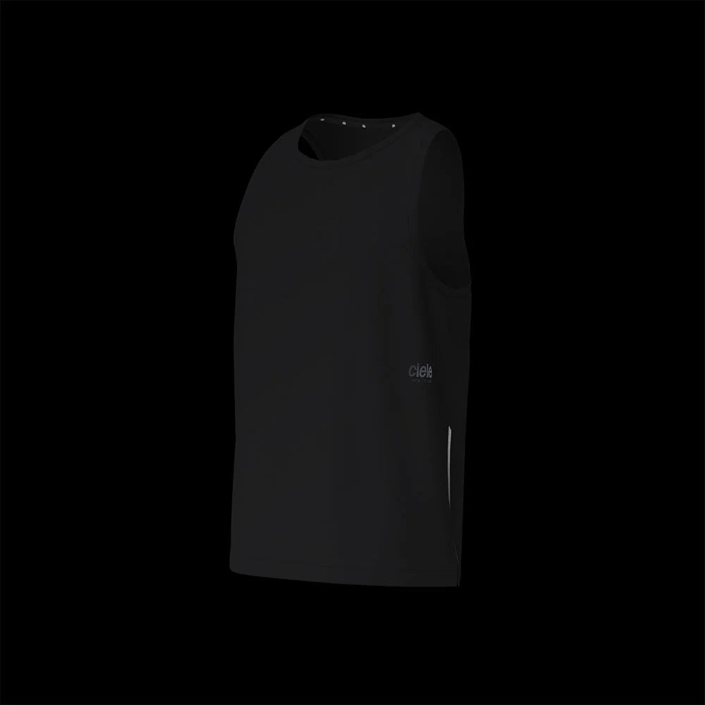 Ciele Athletics M DLYSinglet in Shadowcast from the front on a dark background.