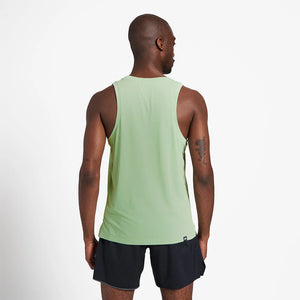 Ciele Athletics M DLYSinglet in Spruce worn by a man from the rear on a neutral background.