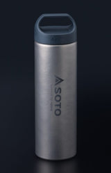 SOTO Titanium Bottle 300ml, ultralight bottle on a dark background.